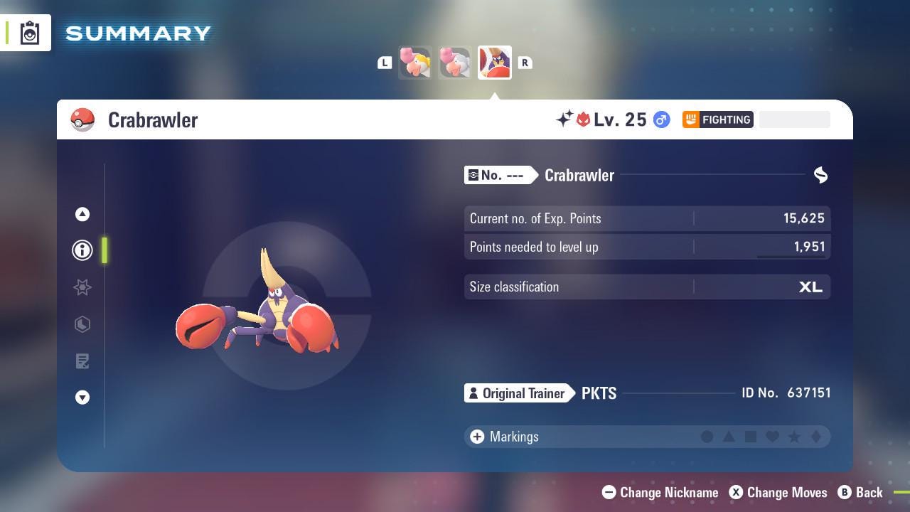 Shiny Alpha Crabrawler Pokemon Legends Za Mega Dimension DLC 6IV Competitive Battle Ready Pokémon card photo 2