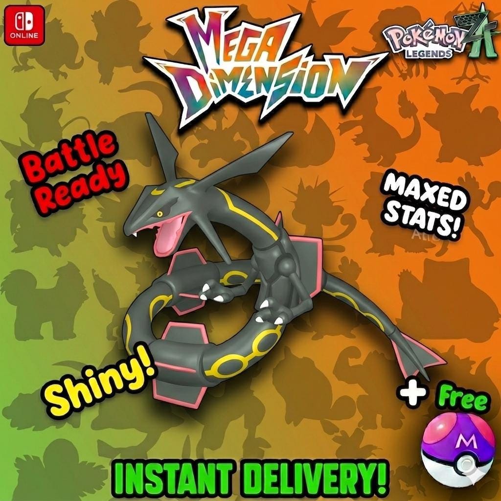 Foto de la carta Pokémon Rayquaza variocolor Pokémon Legends ZA DLC Mega Dimensión 6IV Listo para el Combate Competitivo