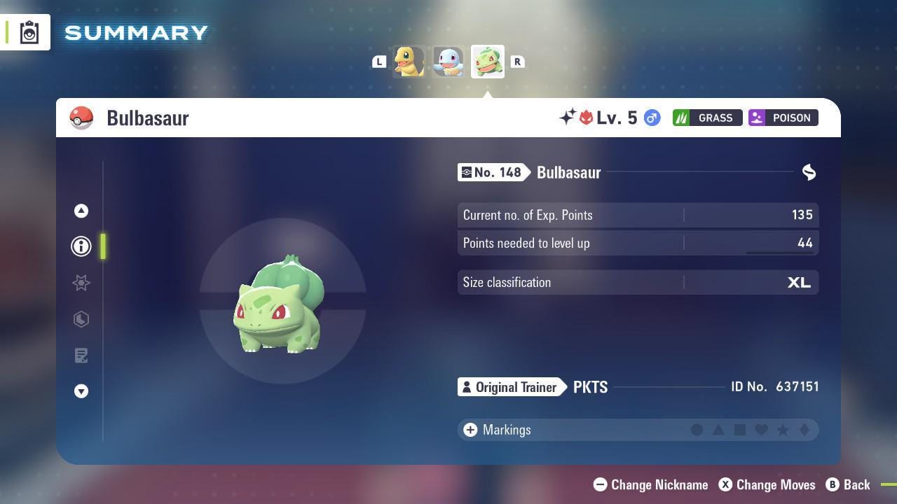 תמונה של פוקימון ZA Lvl 5 מודסט שייני אלפא 6IV בלבזאור פוקימון לג'נדס ZA 6IV מוכן לקרב תחרותי – תמונה 3