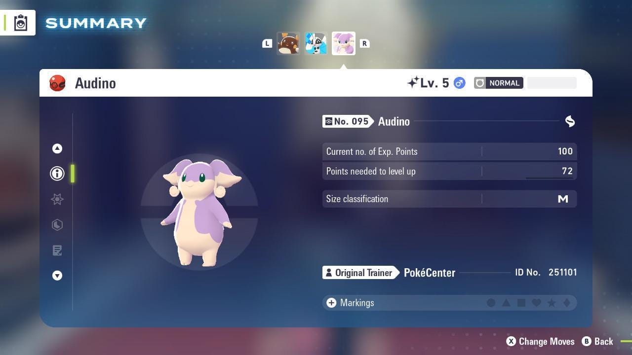 Pokemon Za Shiny 6IV Event AUDINO PokeCenter 251101 Center Birthday Pokémon Legends ZA 6IV Competitive Battle Ready Legend ZA Pokémon card photo 3