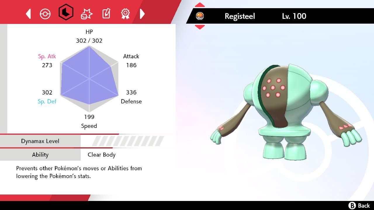 Shiny REGISTEEL Pokemon Sword Shield 6IV Competitive Battle Ready Pokémon card photo 2