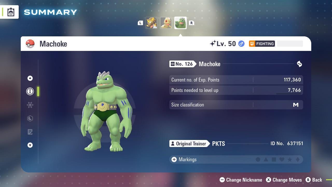 Shiny MACHOKE Pokémon Legends ZA 6IV Competitive Battle Ready Pokémon card photo 2
