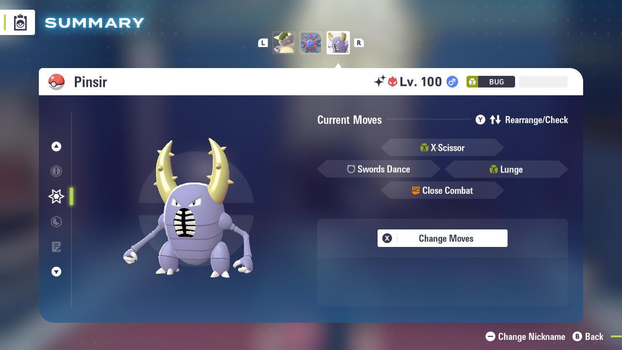 Фото покемона Блестящий Alpha Pinsir Pokémon Legends ZA 6IV Готовый к соревновательным боям 3