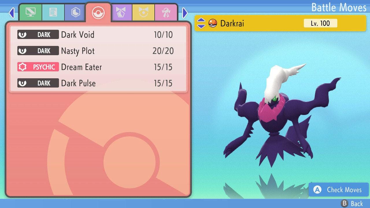 Shiny Darkrai Pokemon Brilliant Diamond Shining Pearl 6IV Competitive Battle Ready Pokémon card photo 2