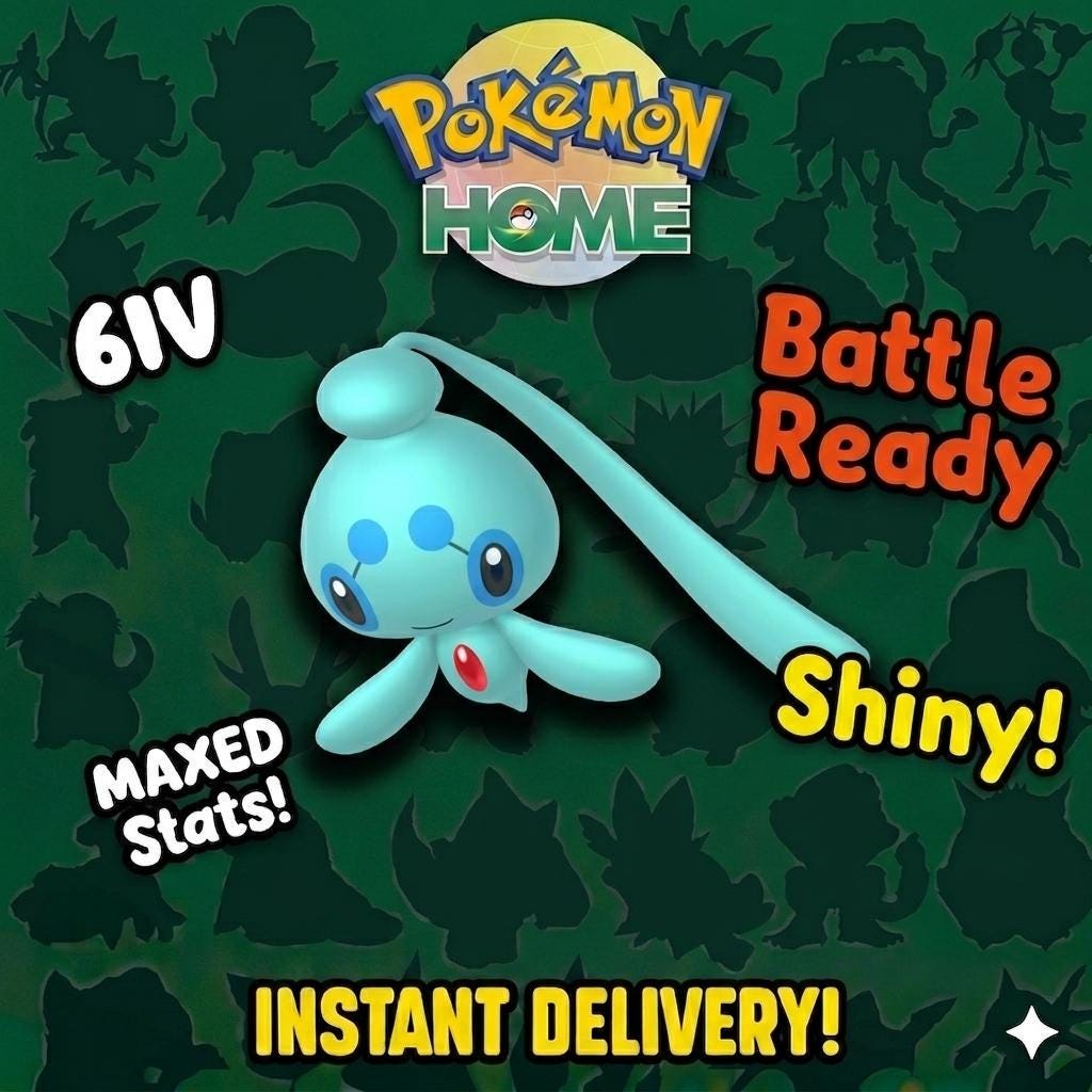 Shiny PHIONE Pokémon HOME 6IV Competitive Battle Ready – Pokémon HOME Transfers Pokémon card photo