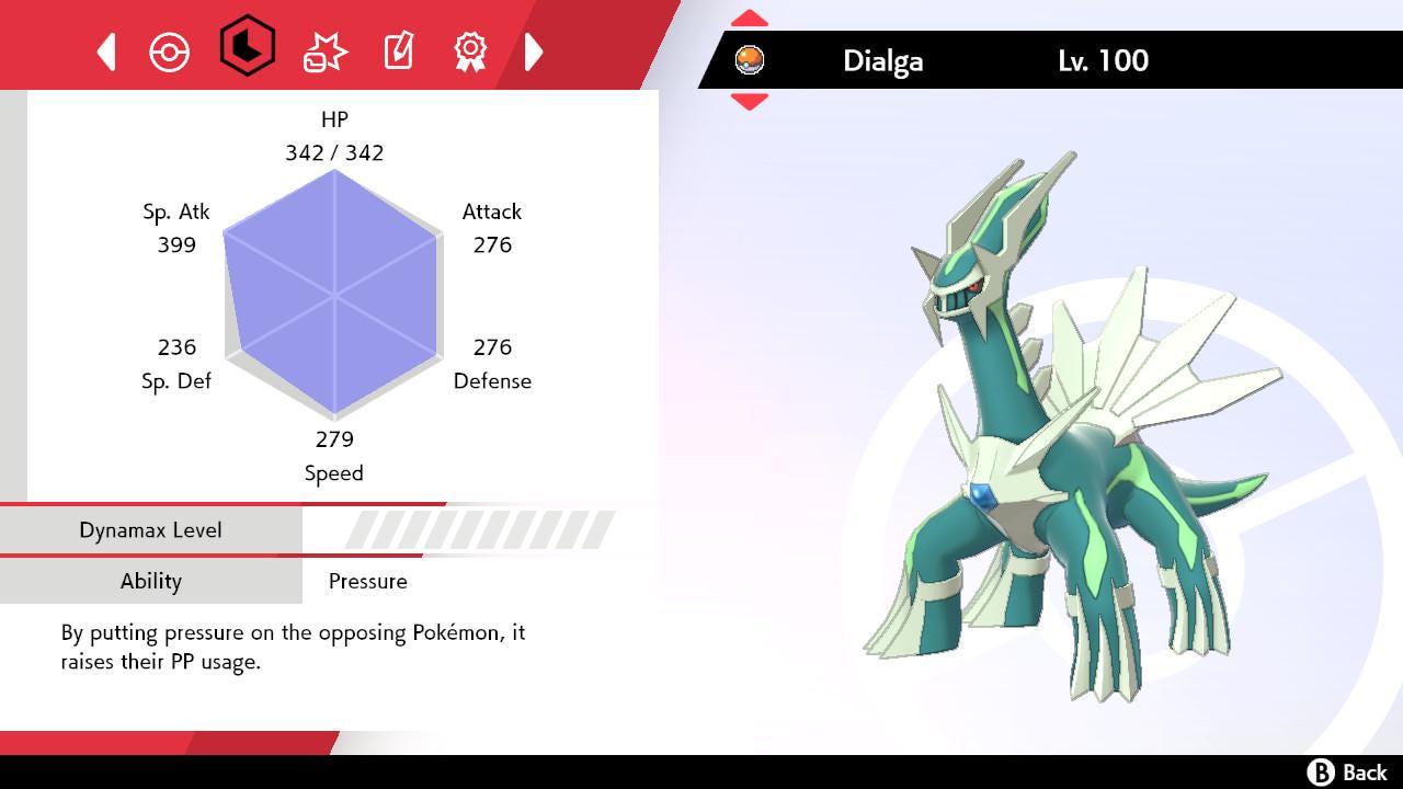 Shiny DIALGA Pokemon Sword Shield 6IV Competitive Battle Ready Pokémon card photo 2