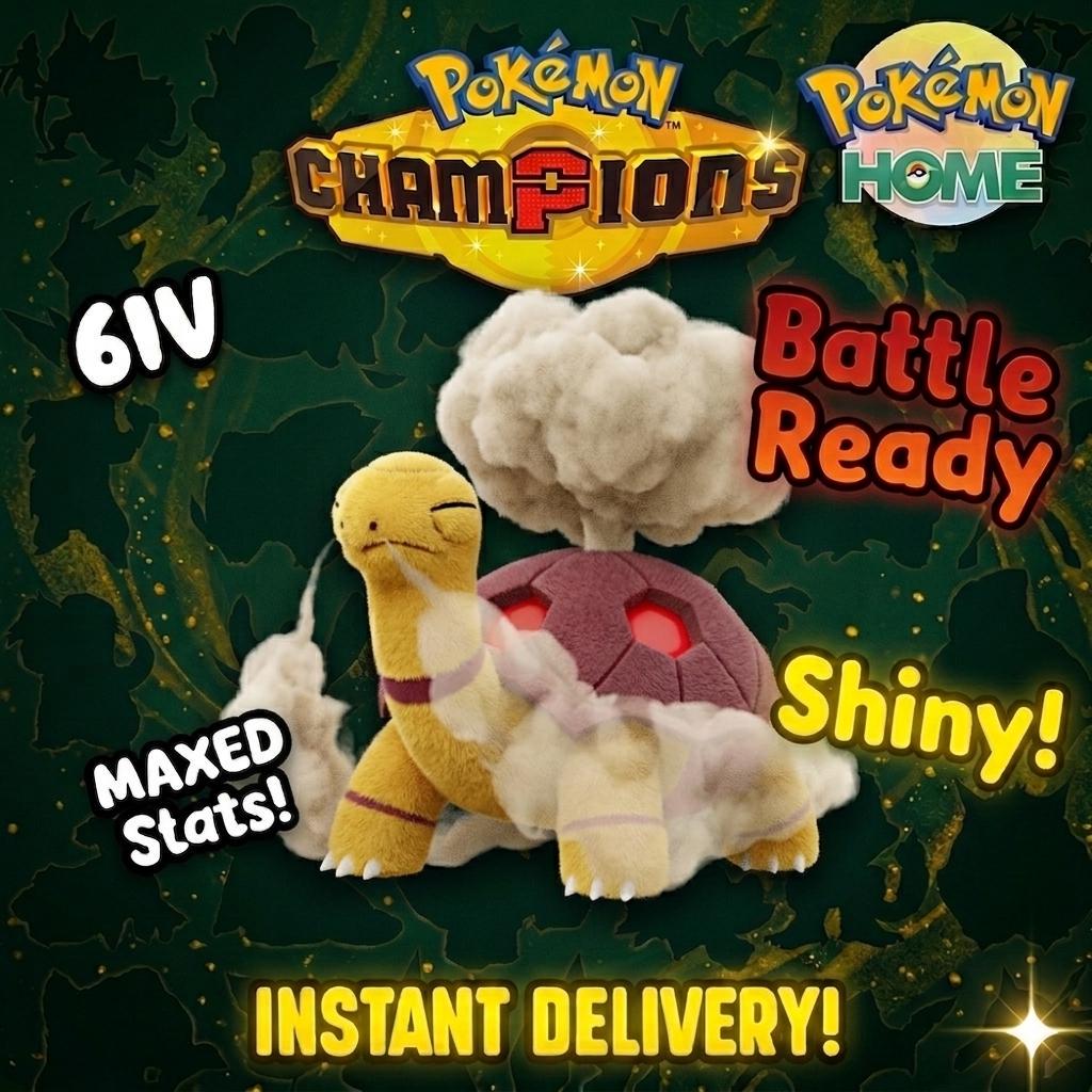 Shiny Torkoal Pokémon Champions 6IV Competitive Battle Ready – Champions Pokémon card photo