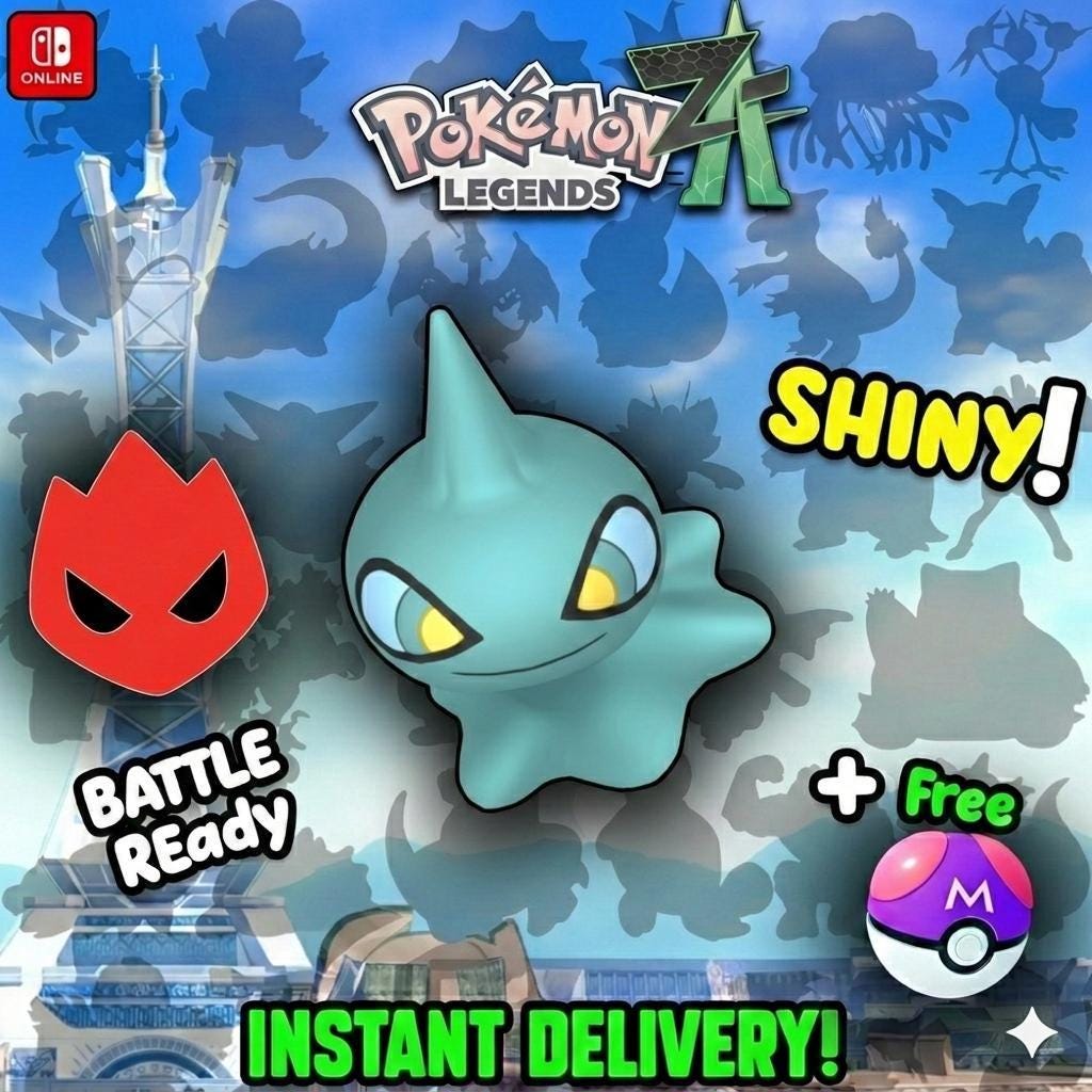 Shiny Alpha Shuppet Pokémon Legends ZA 6IV Competitive Battle Ready Pokémon card photo