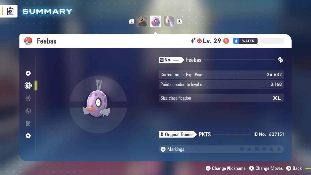 Shiny Alpha Feebas Pokemon Legends Za Mega Dimension DLC 6IV Competitive Battle Ready Pokémon card photo 3