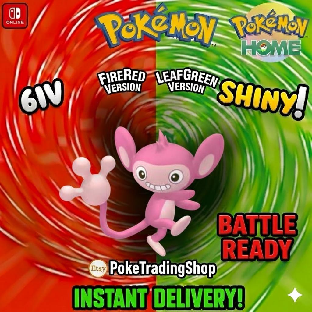 SHINY AIPOM Pokémon FireRed LeafGreen 6IV Competitive Battle Ready Pokémon card photo