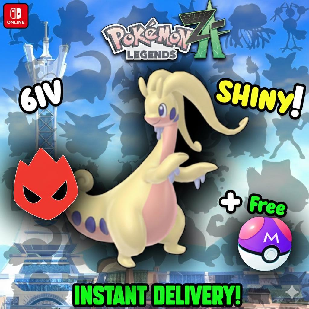 Foto de la carta Pokémon Goodra Alfa Shiny Pokémon Legends ZA 6IV Competitivo Listo para la Batalla