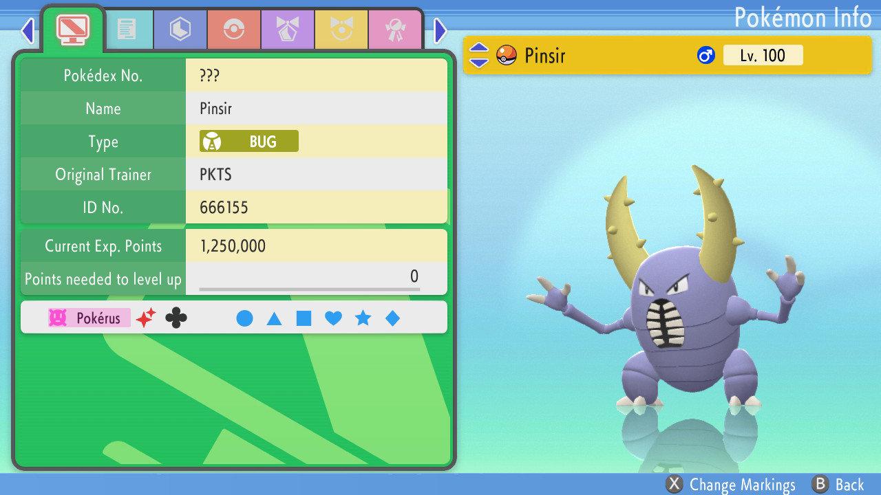 SHINY 6IV PINSIR Pokémon Brilliant Diamond and Shining Pearl 6IV Competitive Battle Ready – Brilliant Diamond & Shining Pearl Pokémon card photo
