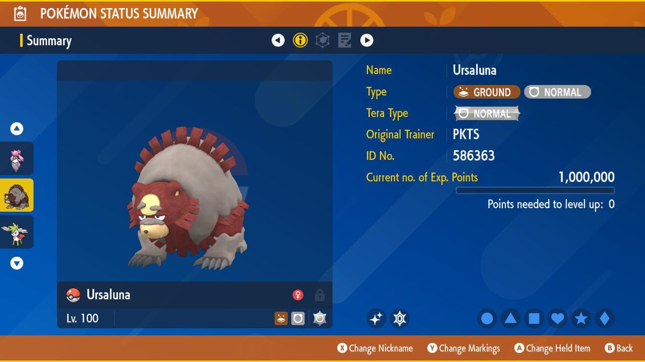 Shiny URSALUNA Pokémon Scarlet Violet 6IV Competitive Battle Ready Pokémon card photo