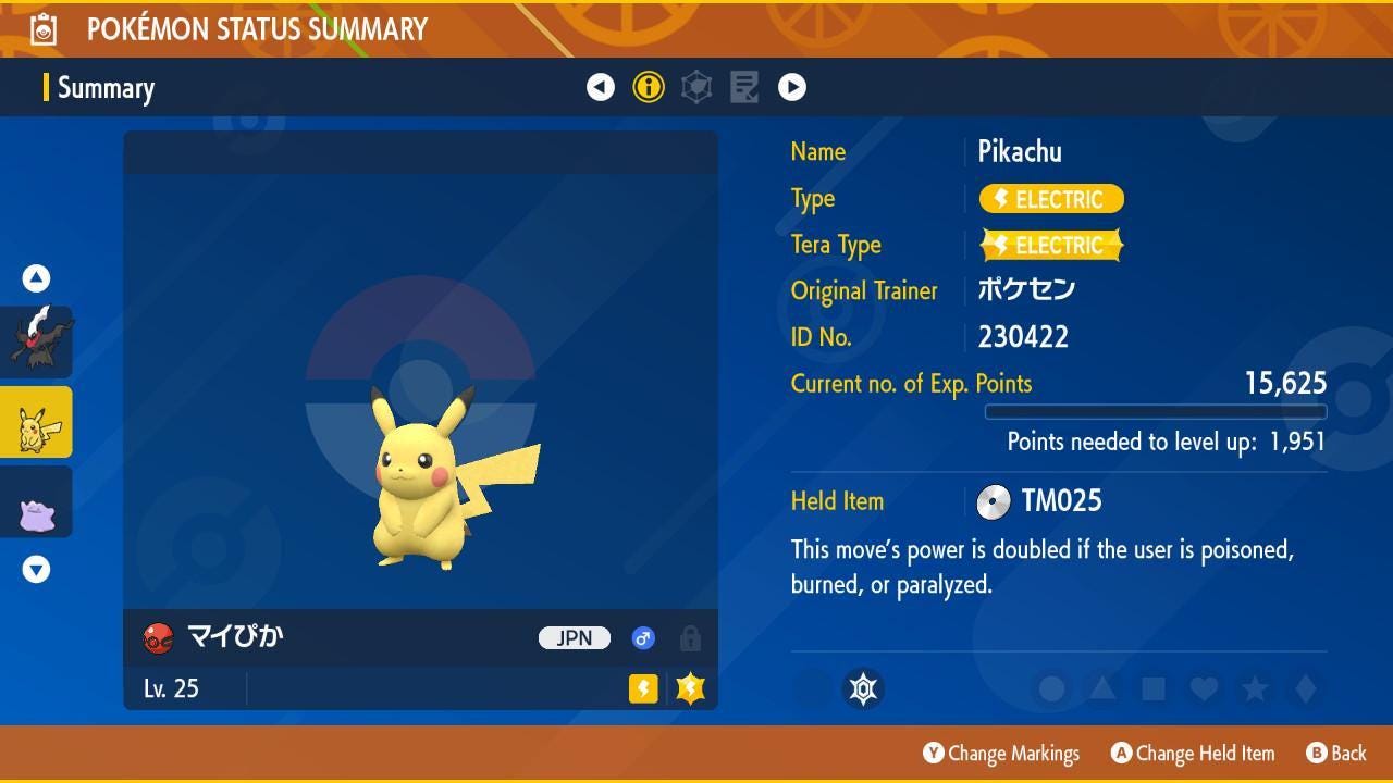 Shiny Event 25th Birthday Pikatto Pika Pika Pikachu Pokémon Legends ZA 6IV Competitive Battle Ready – Exclusive Event Pokémon Pokémon card photo