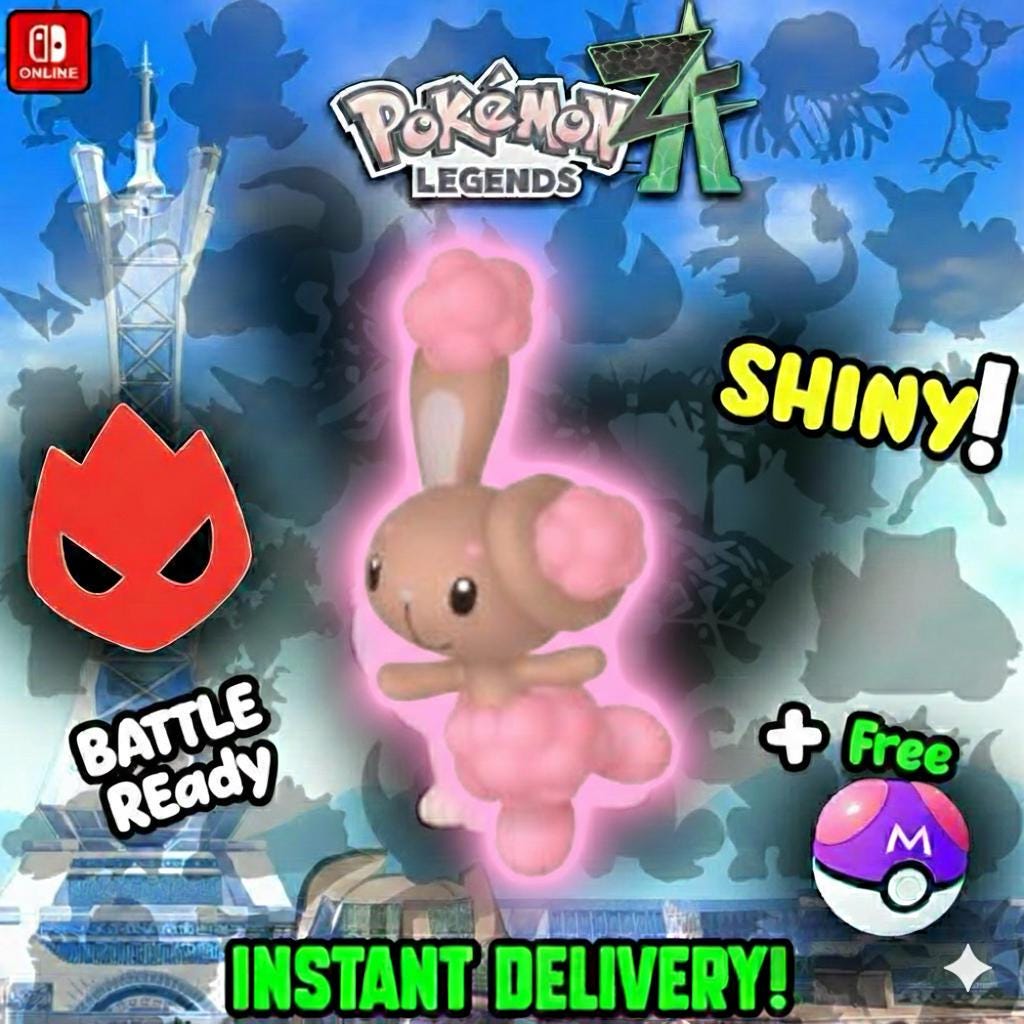 Foto de la carta Pokémon Shiny Alpha Buneary Pokémon Legends ZA 6IV Listo para la Batalla Competitivo