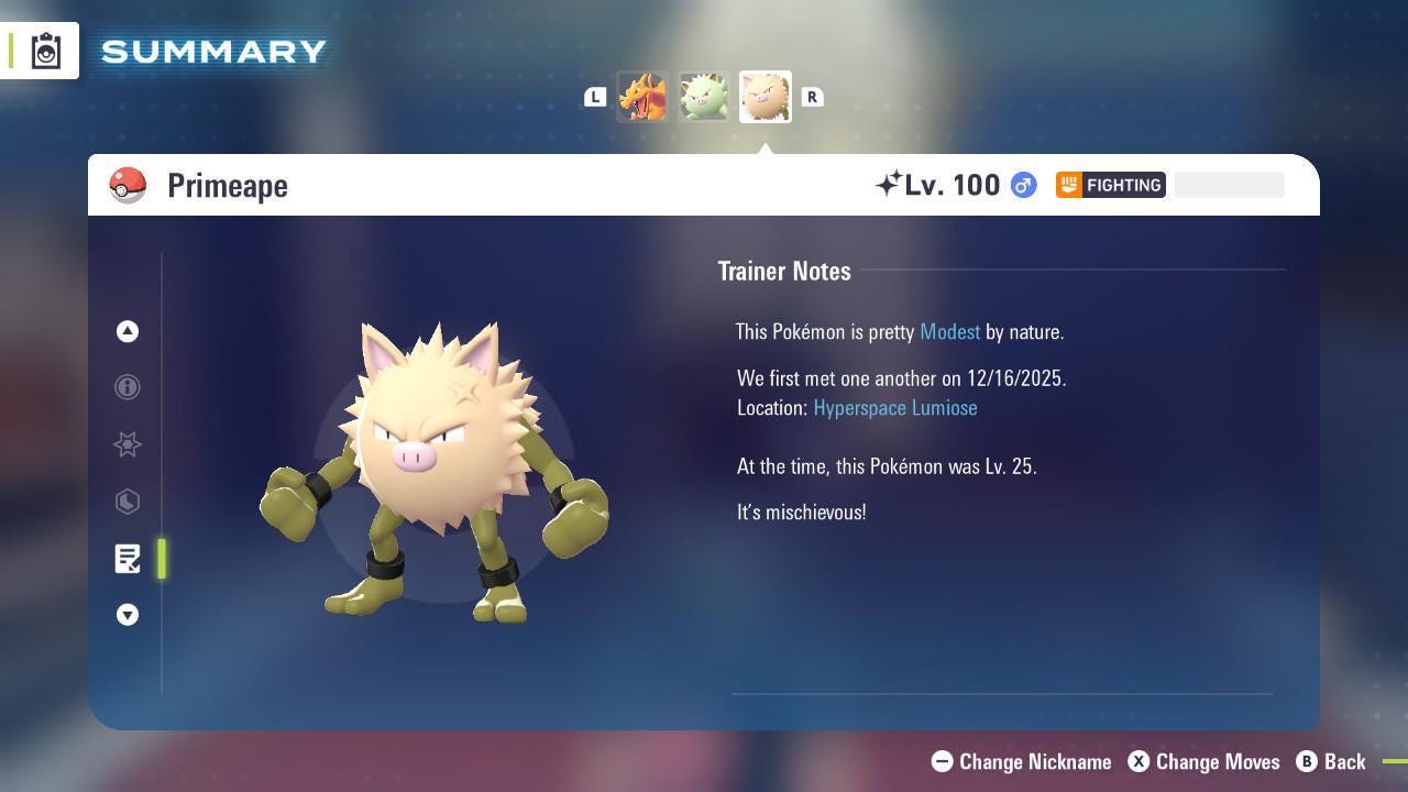 Shiny Primeape Pokemon Legends ZA Mega Dimension DLC 6IV Competitive Battle Ready Pokémon card photo 4