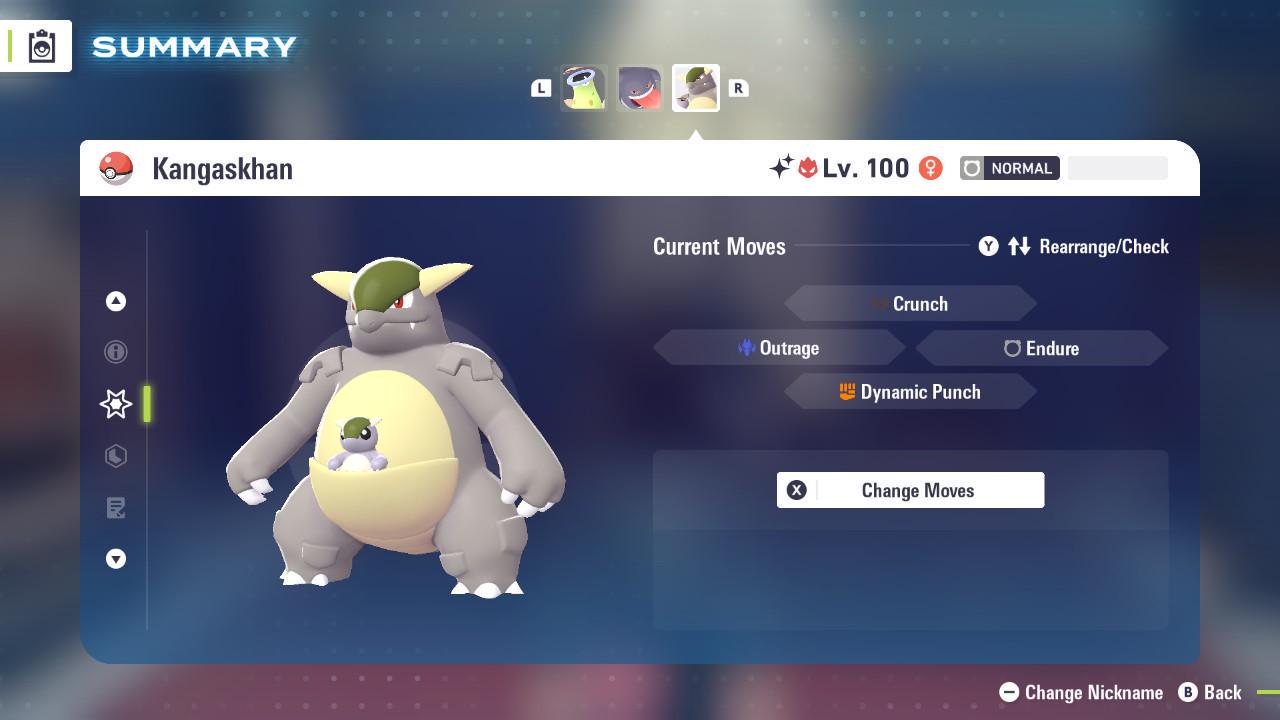 Фото покемона Блестящий Alpha Kangaskhan Pokémon Legends ZA 6IV Конкурентный Готов к битве 4
