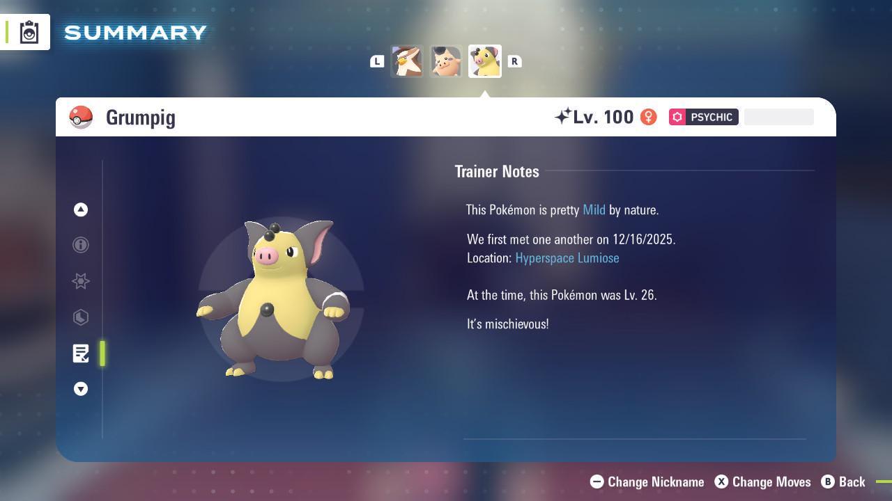 Shiny Grumpig Pokemon Legends ZA Mega Dimension DLC 6IV Competitive Battle Ready Pokémon card photo 4