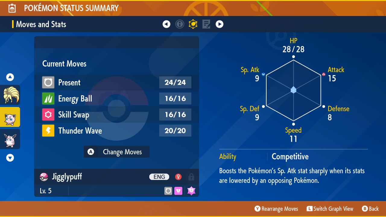 Foto de la carta Pokémon Pokemon Escarlata y Púrpura JIGGLYPUFF Variocolor 6IV Listo para la Batalla Competitiva 3