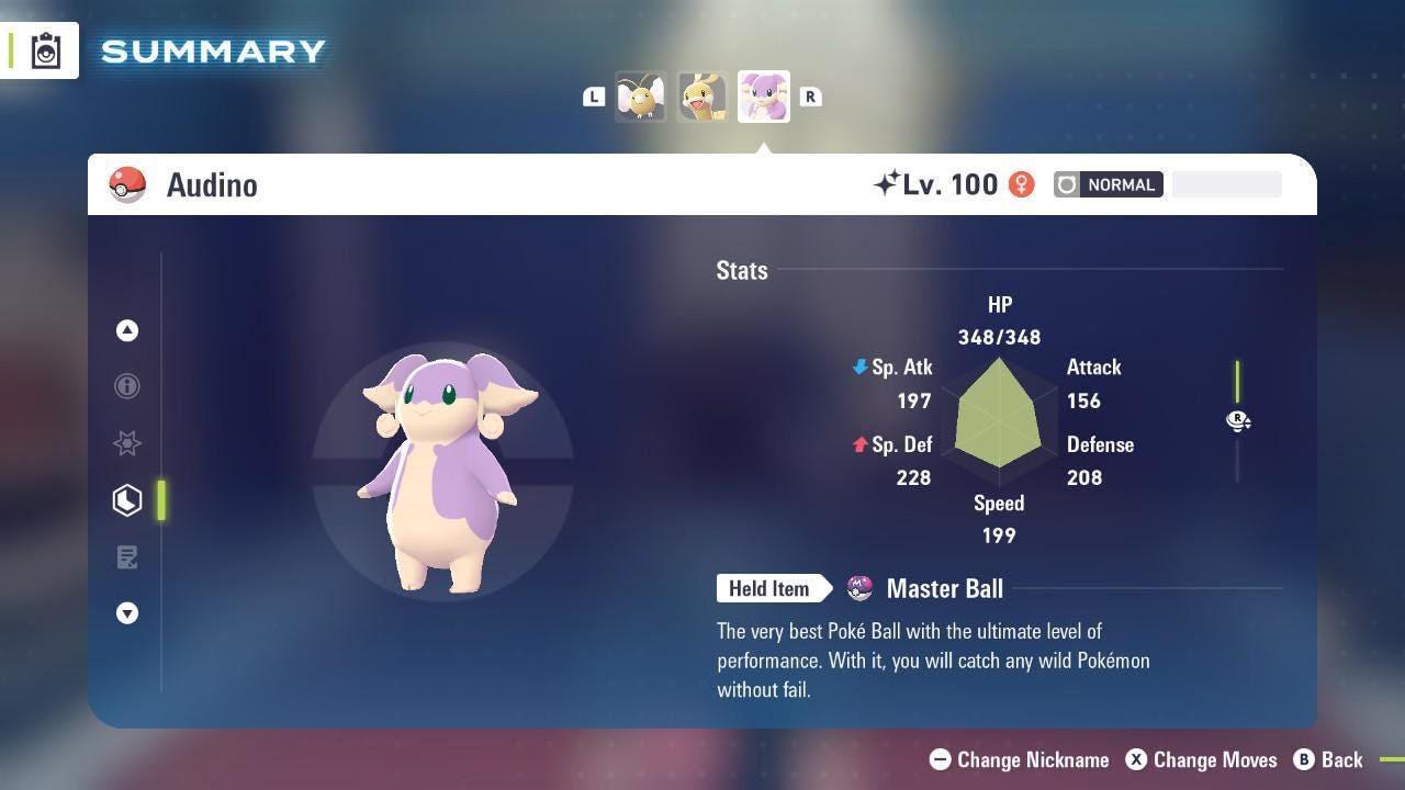 Shiny AUDINO Pokémon Legends ZA 6IV Competitive Battle Ready Pokémon card photo 2