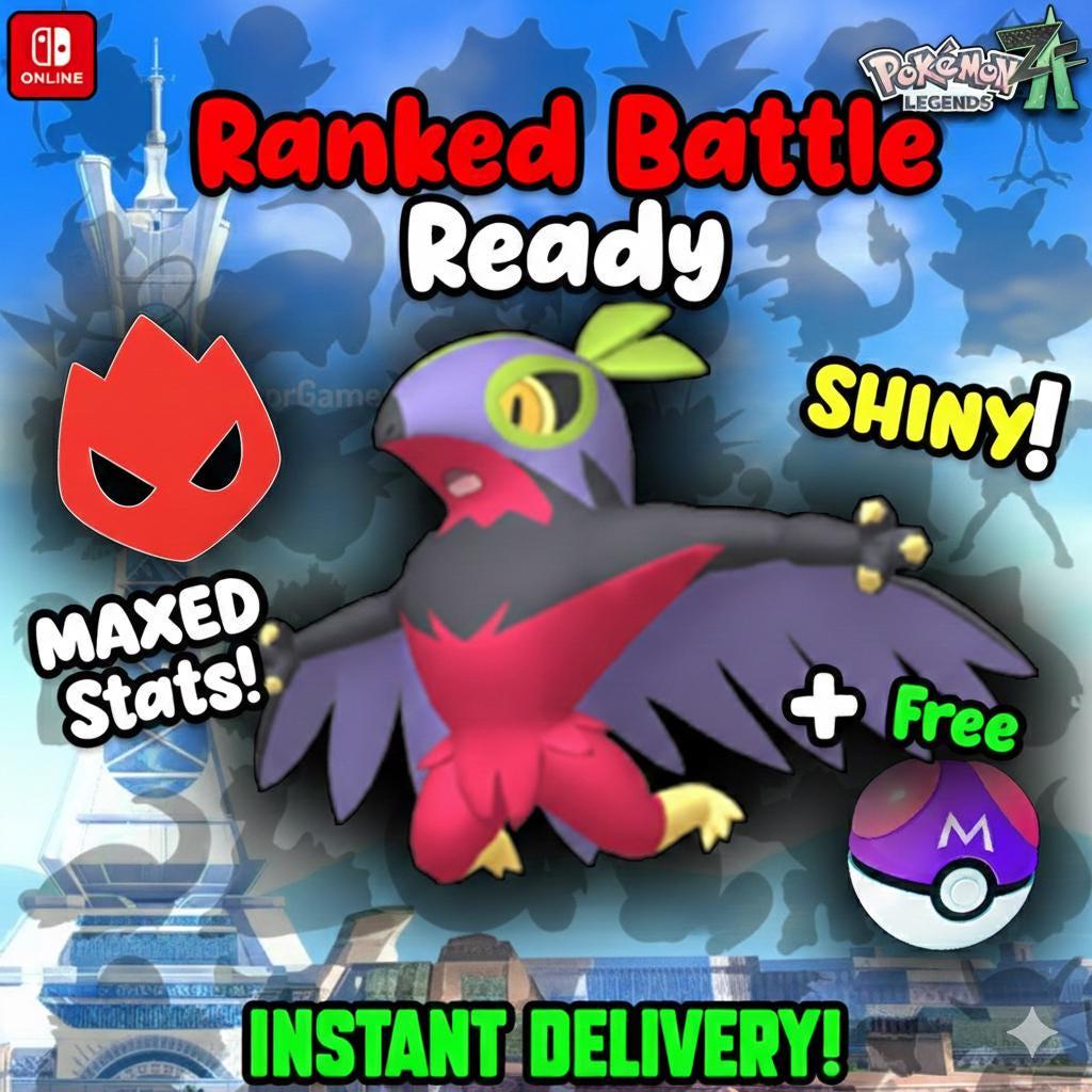 Shiny Alpha Hawlucha Pokémon Legends ZA 6IV Competitive Battle Ready – Pokémon Legends Z-A Pokémon card photo