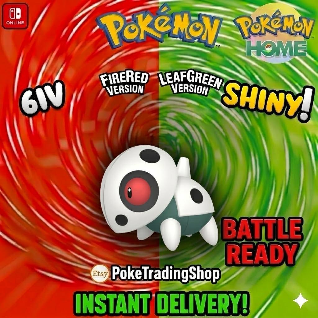 SHINY ARON Pokémon FireRed LeafGreen 6IV Competitive Battle Ready Pokémon card photo