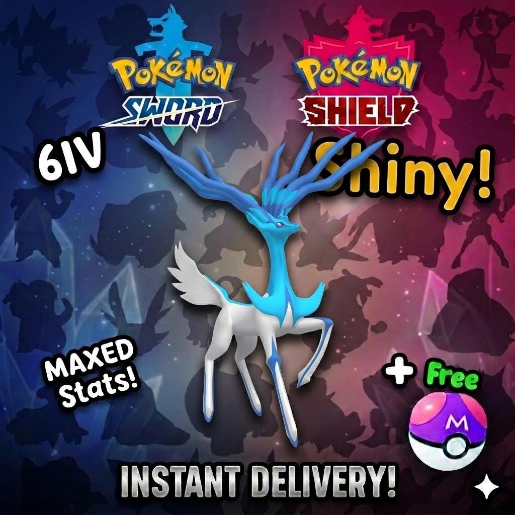 Shiny XERNEAS Pokemon Sword Shield 6IV Competitive Battle Ready – Sword & Shield Pokémon card photo