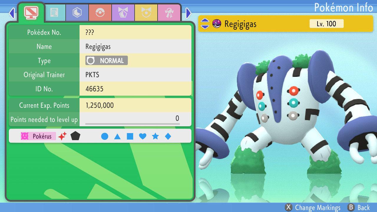 SHINY 6IV REGIGIGAS Pokemon Brilliant Diamond Shining Pearl 6IV Competitive Battle Ready – Brilliant Diamond & Shining Pearl Pokémon card photo