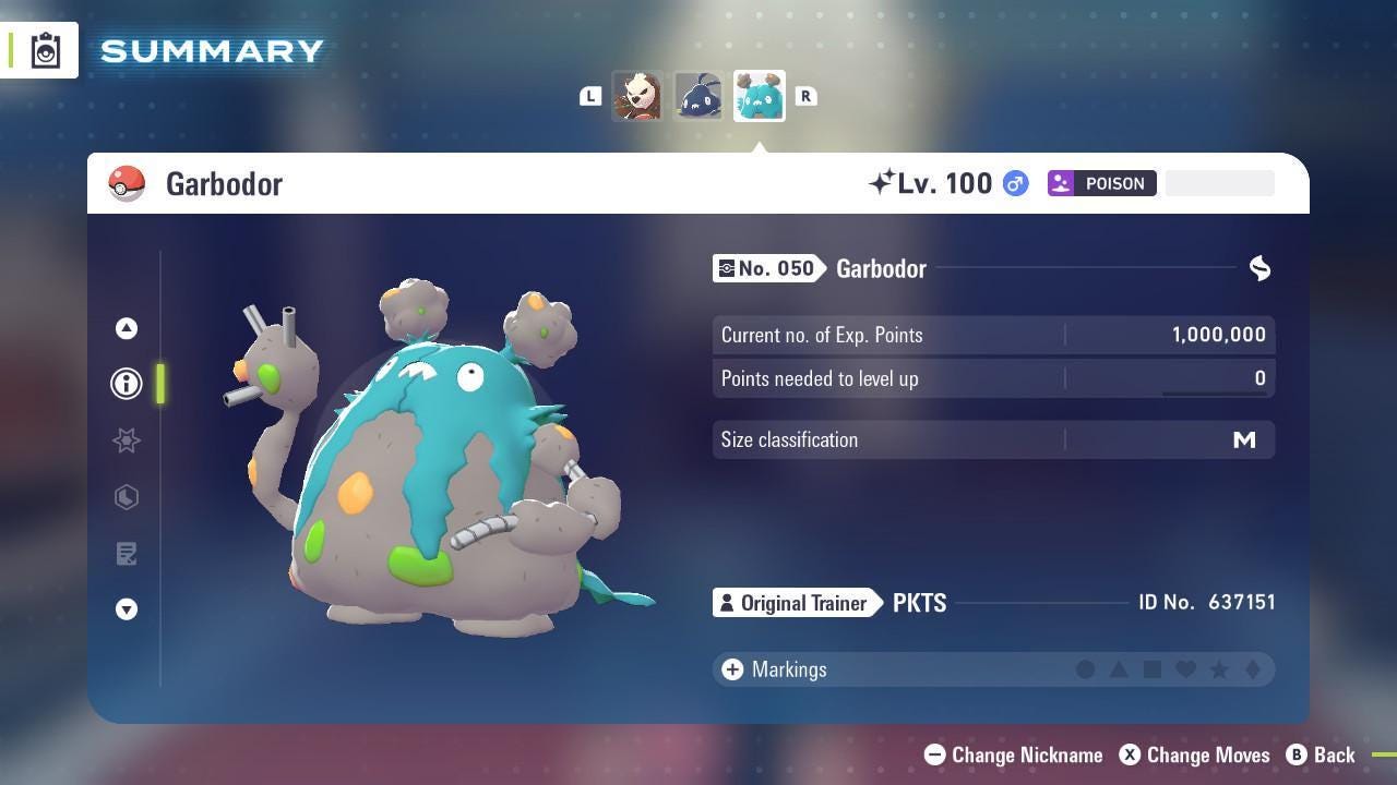 Shiny GARBODOR Pokémon Legends ZA 6IV Competitive Battle Ready Pokémon card photo 2