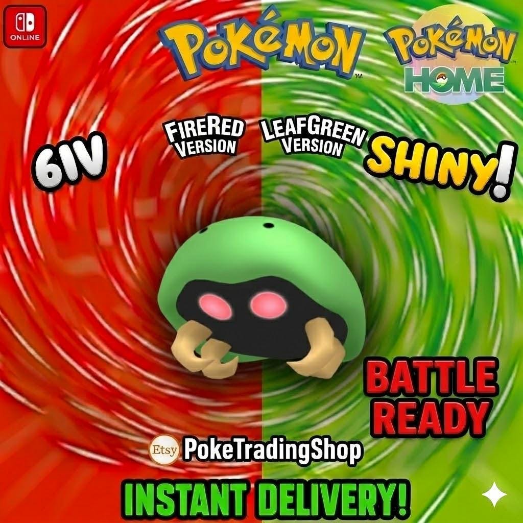Foto de la carta Pokémon KABUTO VARIOCROMÁTICO Pokémon Rojo Fuego Verde Hoja 6IV Competitivo Listo para la Batalla