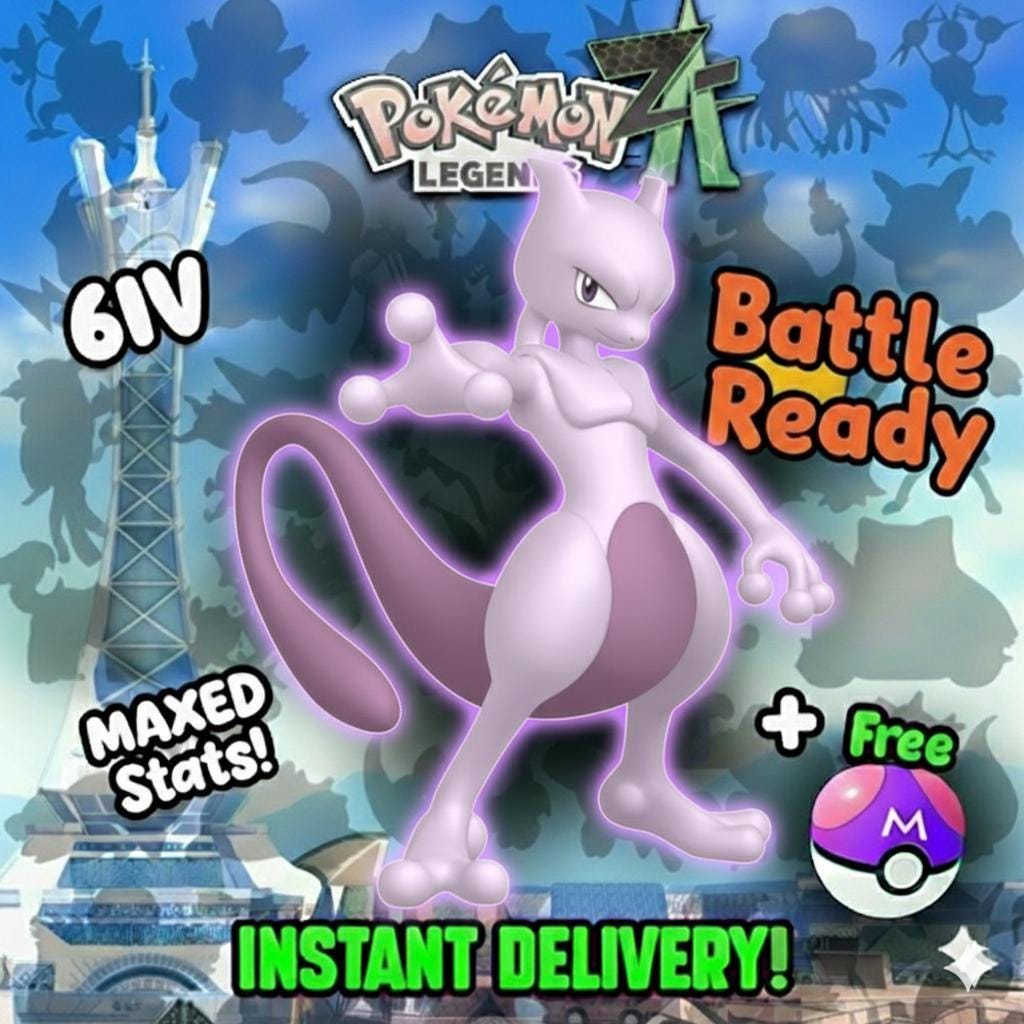 תמונה של פוקימון ZA לא שייני 6IV מיסטרי גיפט מיוטו פוקימון לג'נדס ZA 6IV מוכן לקרב תחרותי פוקידקס