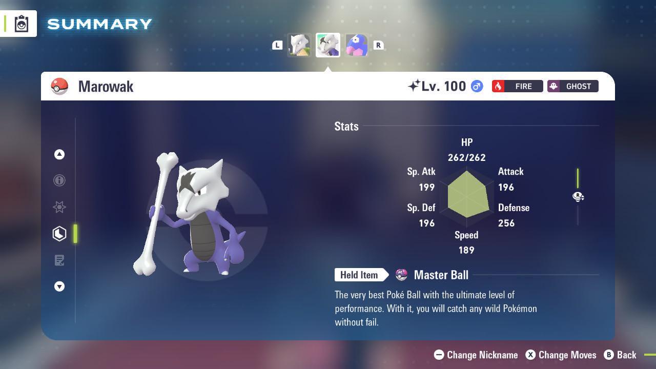Shiny Alolan Marowak Pokemon Legends ZA Mega Dimension DLC 6IV Competitive Battle Ready – Pokémon Legends Z-A Pokémon card photo