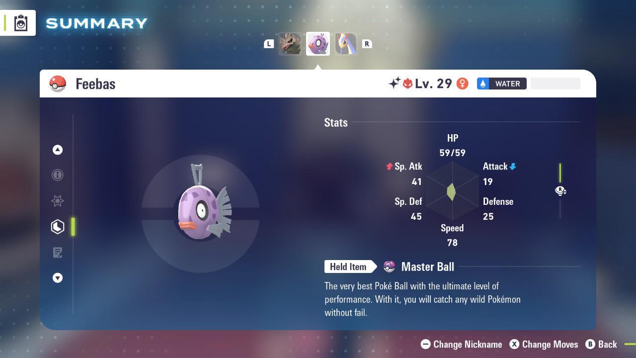 Shiny Alpha Feebas Pokemon Legends Za Mega Dimension DLC 6IV Competitive Battle Ready Pokémon card photo 2
