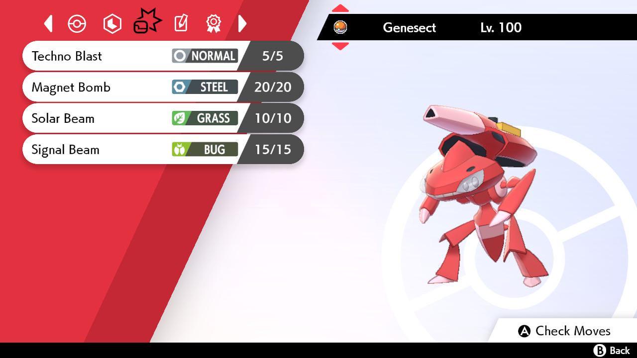 Shiny GENESECT Pokemon Sword Shield 6IV Competitive Battle Ready Pokémon card photo 4