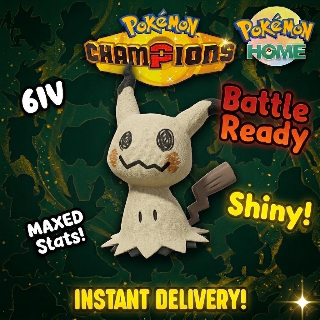 Shiny Mimikyu Pokémon Champions 6IV Competitive Battle Ready – Champions Pokémon card photo