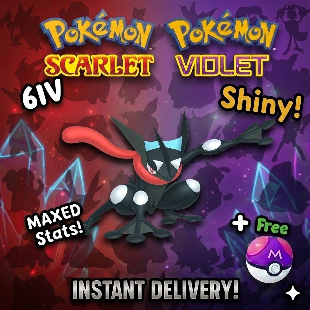 Shiny ASH GRENINJA Pokémon Scarlet and Violet 6IV Pokemon Competitive Battle Ready + EVs Free Shiny Free Shiny – Scarlet & Violet Pokémon card photo