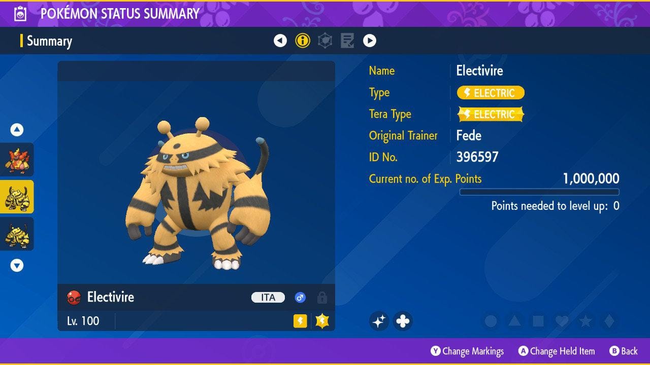 Shiny ELECTIVIRE Pokémon Scarlet and Violet 6IV Competitive Battle Ready Pokémon card photo