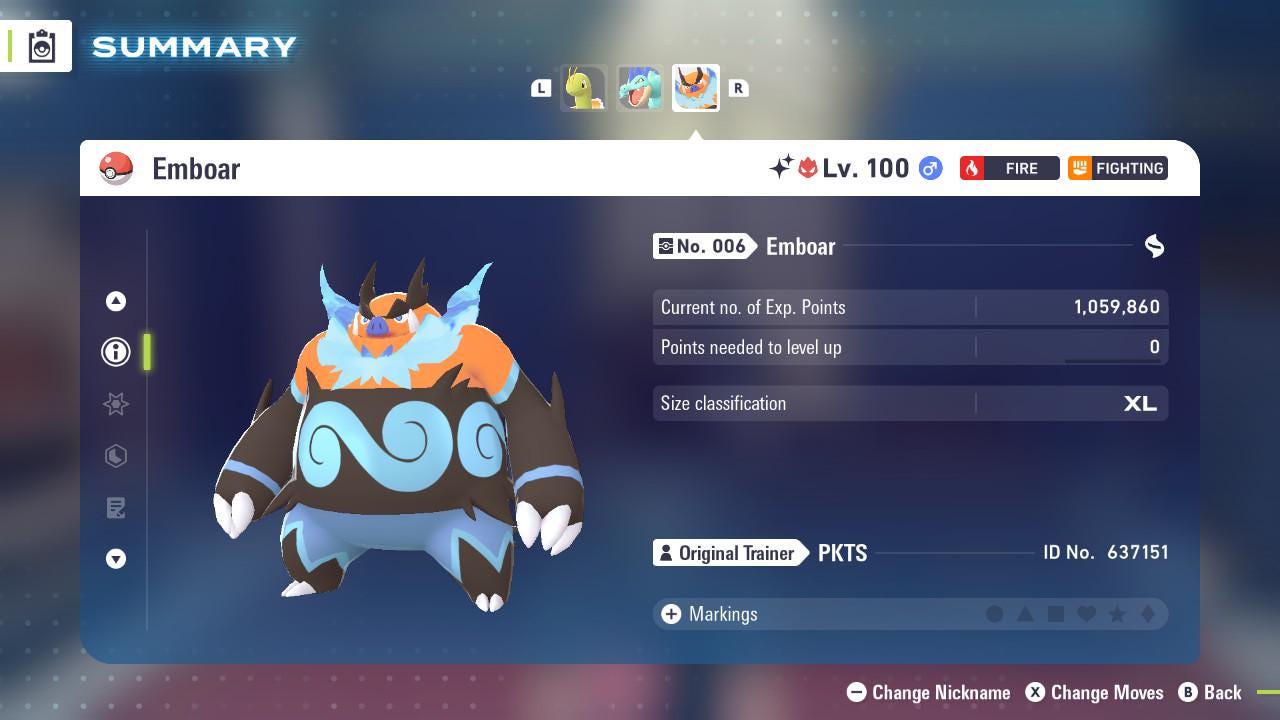 Фото покемона Блестящий Альфа Emboar Pokémon Legends ZA 6IV Готов к соревновательным битвам 3