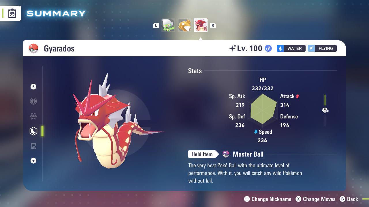 Фото покемона Сияющий ГЯРАДОС Pokémon Legends ZA, 6IV, готов к соревновательным боям 2