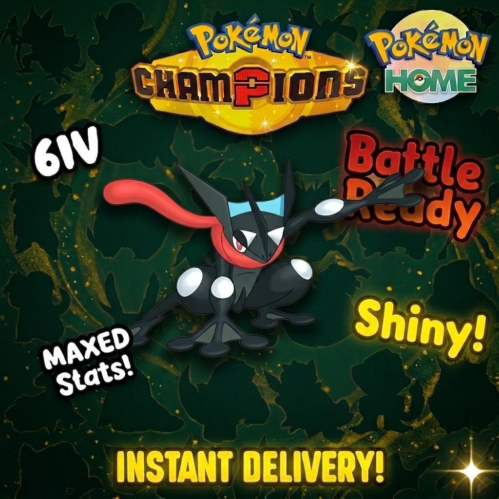 Shiny Greninja Pokémon Champions 6IV Competitive Battle Ready – Champions Pokémon card photo