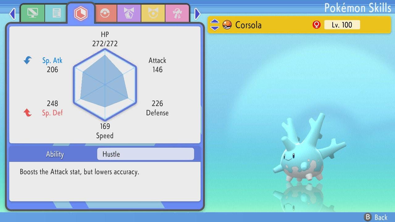 SHINY 6IV CORSOLA Pokemon Brilliant Diamond Shining Pearl 6IV Competitive Battle Ready Pokémon card photo 2