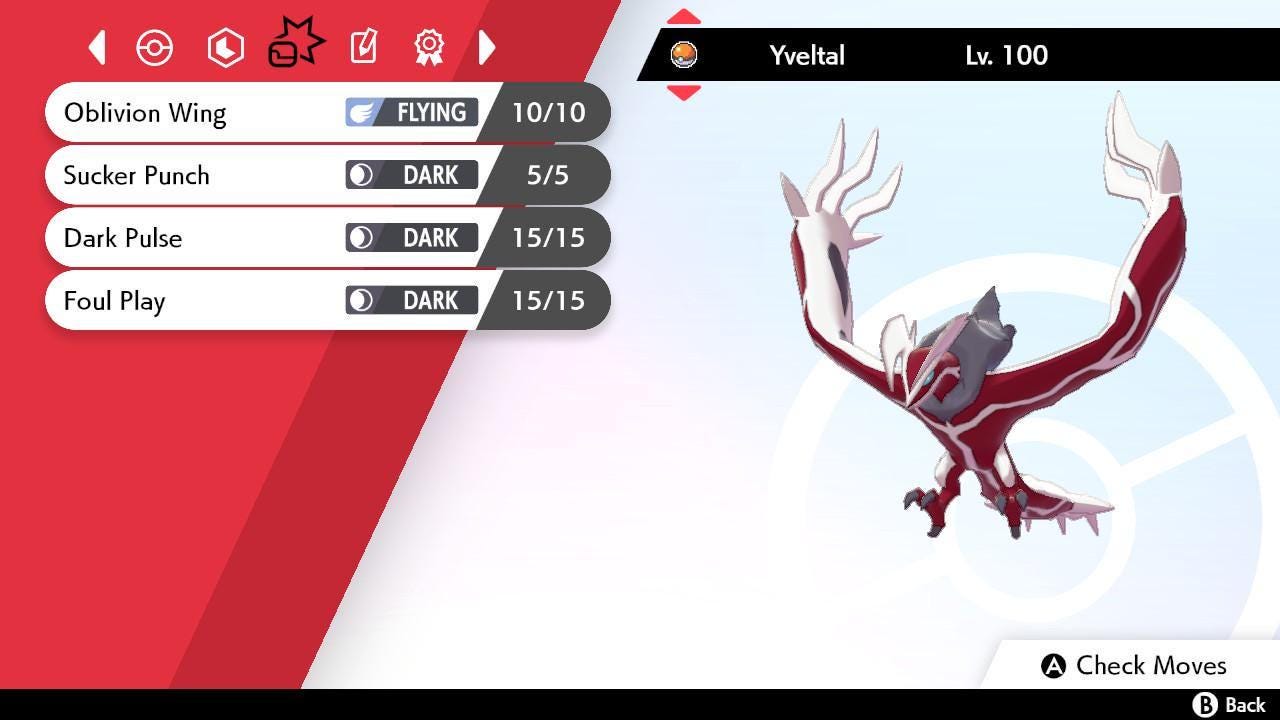 Shiny YVELTAL Pokemon Sword Shield 6IV Competitive Battle Ready Pokémon card photo 4