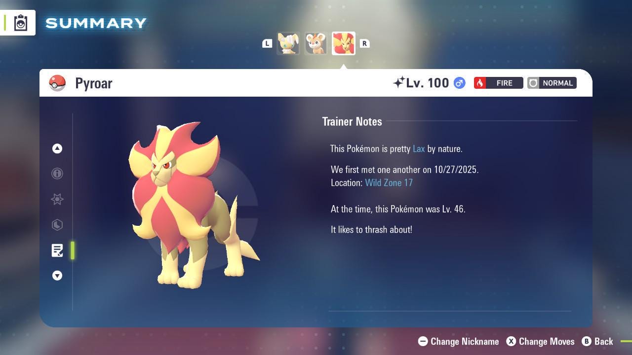 Shiny PYROAR Pokémon Legends ZA 6IV Competitive Battle Ready Pokémon card photo 4