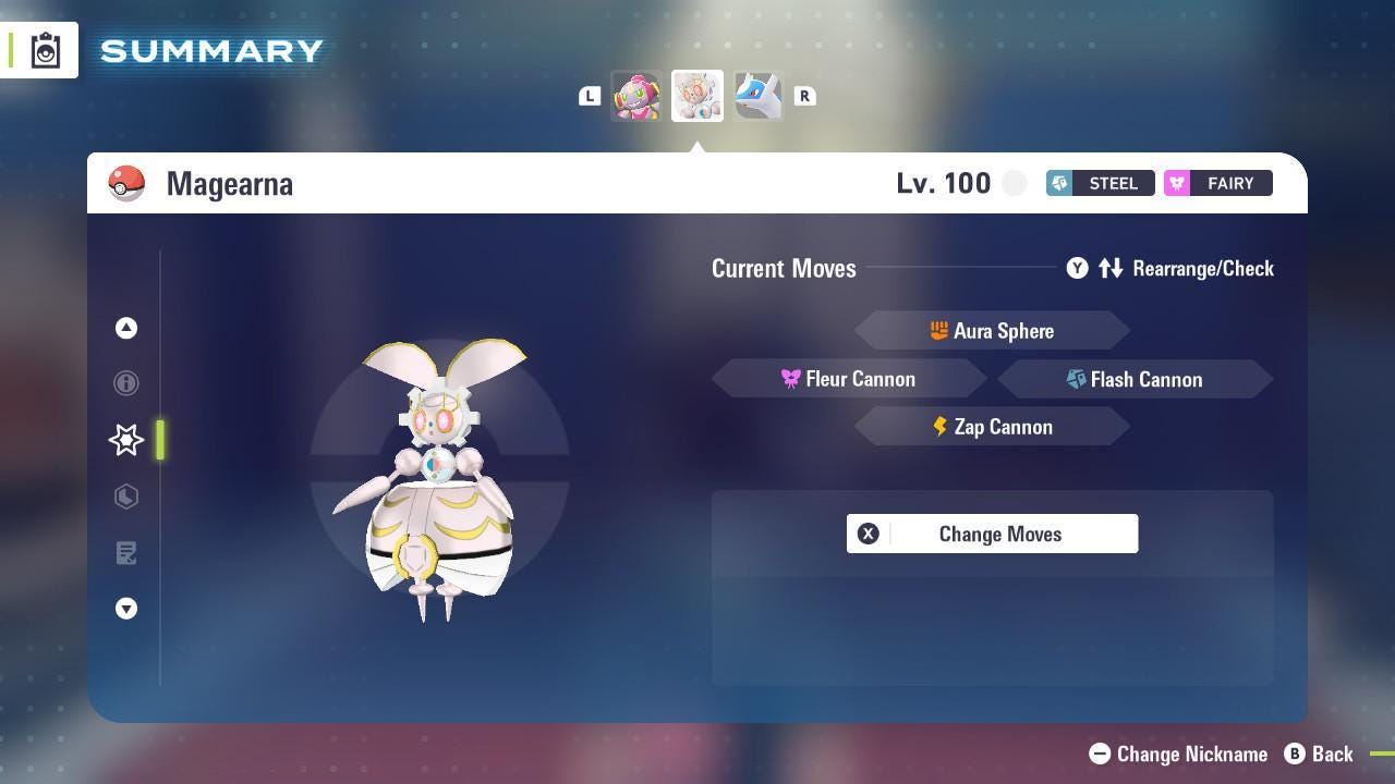 Фото покемона Неблестящая 6IV Magearna Pokemon Legends Za Mega Dimension DLC 6IV Готовый к соревновательным битвам 4