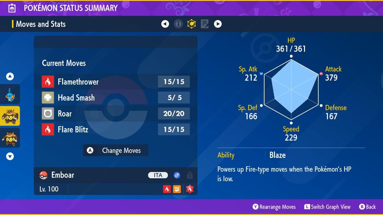 Shiny EMBOAR Pokémon Scarlet and Violet 6IV Competitive Battle Ready Pokémon card photo 2