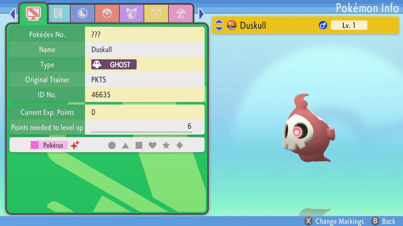 SHINY 6IV DUSKULL Pokemon Brilliant Diamond Shining Pearl 6IV Competitive Battle Ready – Brilliant Diamond & Shining Pearl Pokémon card photo