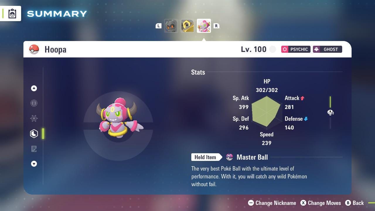 Non Shiny 6IV Hoopa Pokemon Legends Za Mega Dimension DLC 6IV Competitive Battle Ready Pokémon card photo 2