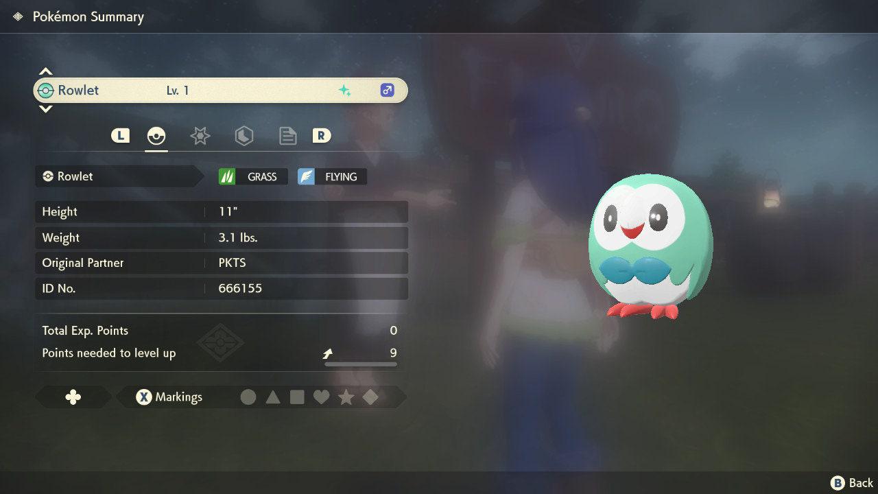 Shiny ROWLET Pokemon Legends Arceus 6IV Competitive Battle Ready Pokémon card photo 4