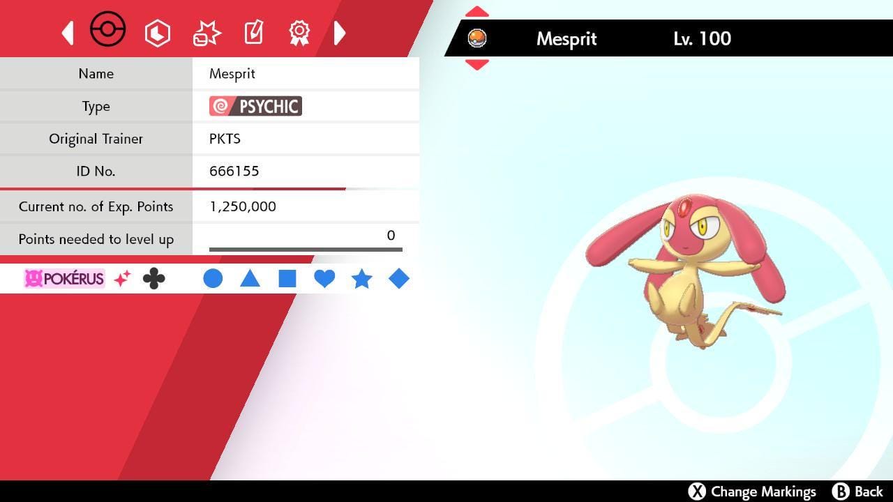Shiny MESPRIT Pokemon Sword Shield 6IV Competitive Battle Ready – Sword & Shield Pokémon card photo