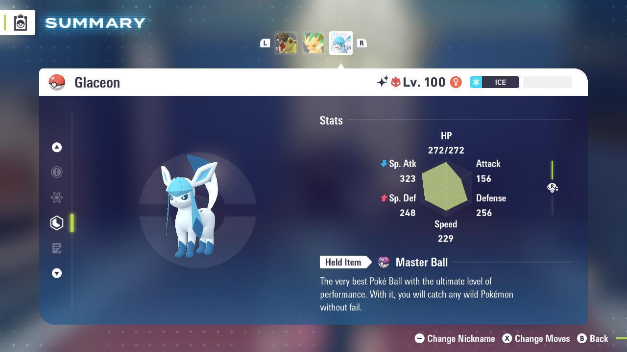 Shiny Alpha Glaceon Pokémon Legends ZA 6IV Competitive Battle Ready Pokémon card photo 2